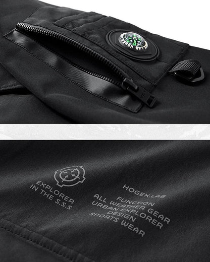 All-Weather Utility Tech Jacket -  black jacket - Practical All-Weather Utility Tech Jacket