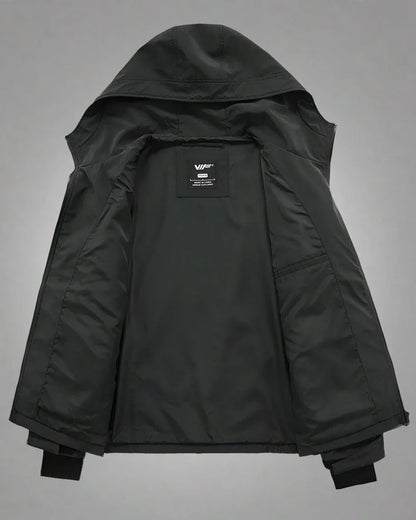 All-Weather Utility Tech Jacket -  black jacket - Practical All-Weather Utility Tech Jacket