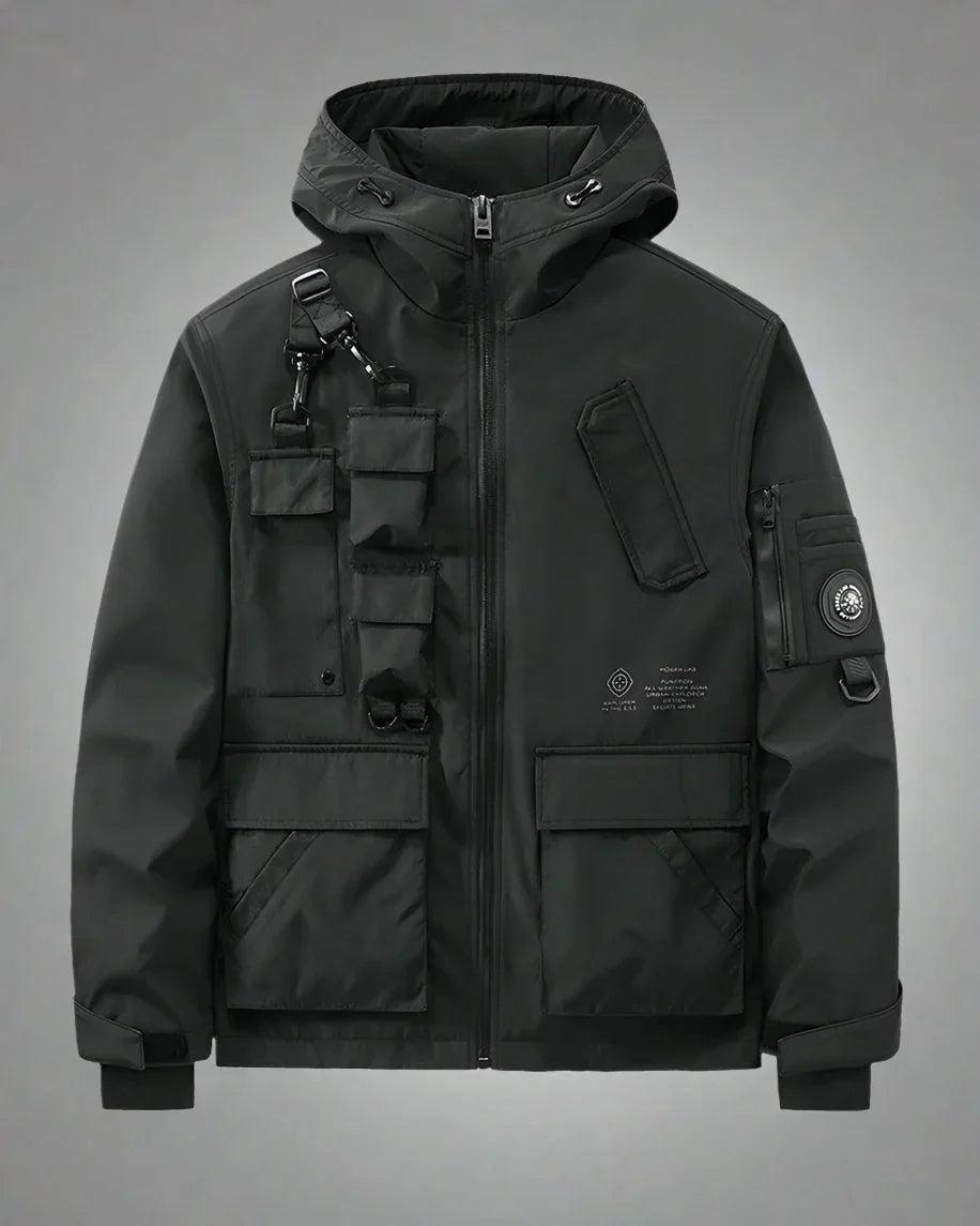 All-Weather Utility Tech Jacket - functional techwear jacket - Practical All-Weather Utility Tech Jacket