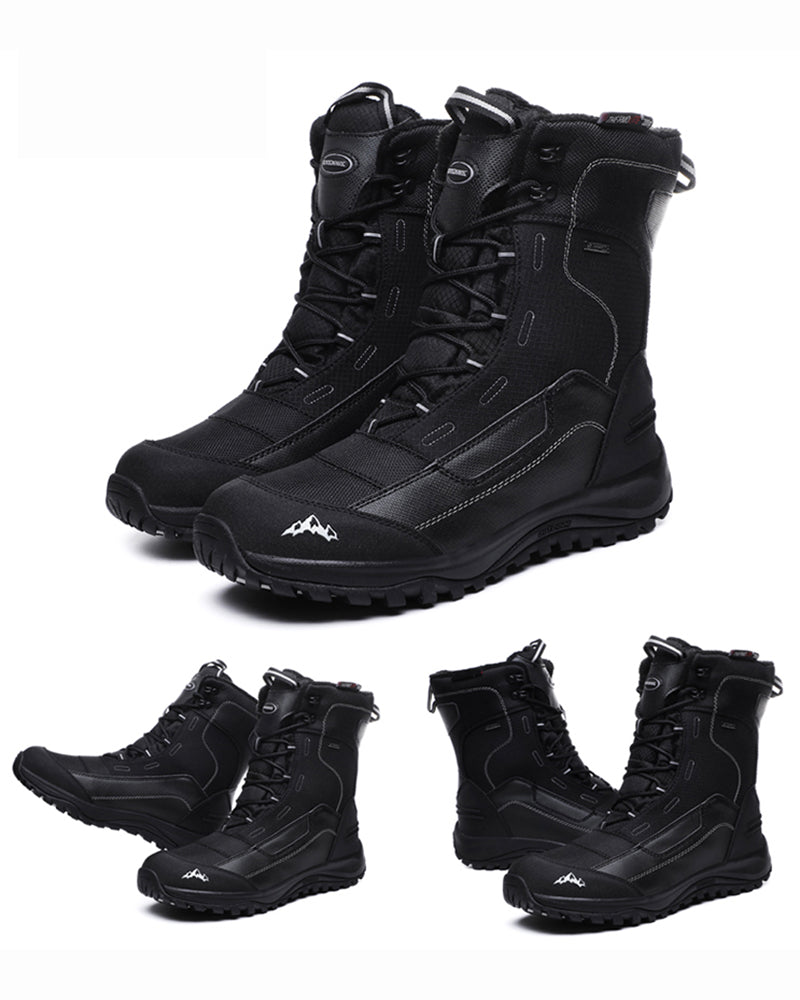 All-Weather Waterproof Snow Boots -  black boots - All-Weather Waterproof Snow Boots for Any Winter