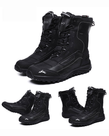 All-Weather Waterproof Snow Boots -  black boots - All-Weather Waterproof Snow Boots for Any Winter