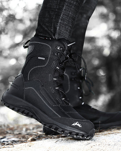 All-Weather Waterproof Snow Boots -  black boots - All-Weather Waterproof Snow Boots for Any Winter