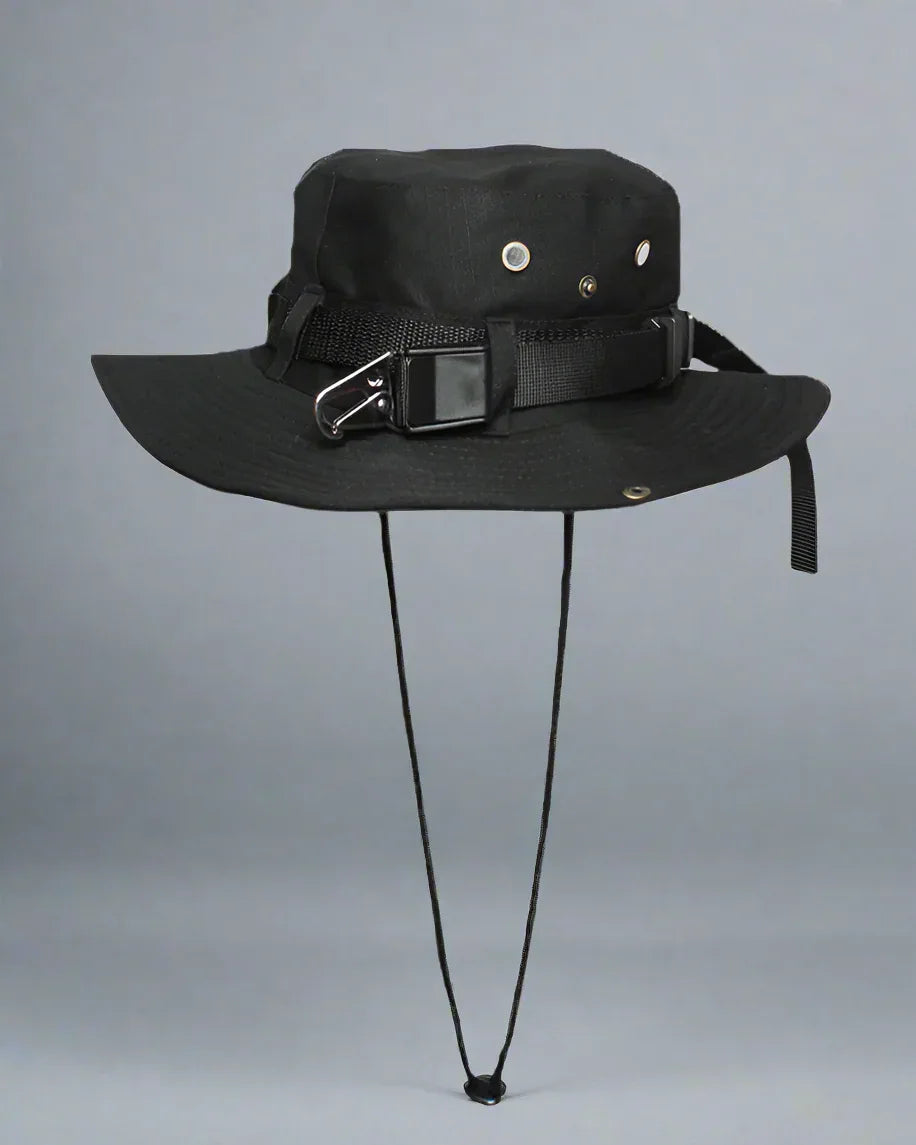 Avant-Garde Drawstring Bucket Hat - adjustable drawstring hat - Sleek Drawstring Bucket Hat for Urban Styles