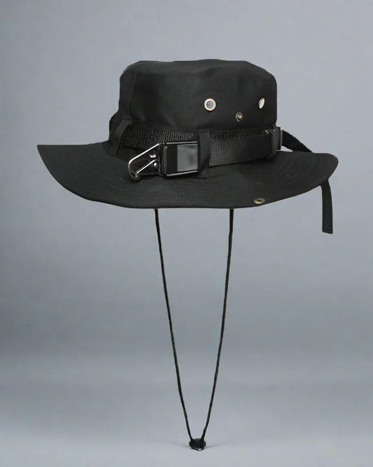 Avant-Garde Drawstring Bucket Hat - adjustable drawstring hat - Sleek Drawstring Bucket Hat for Urban Styles