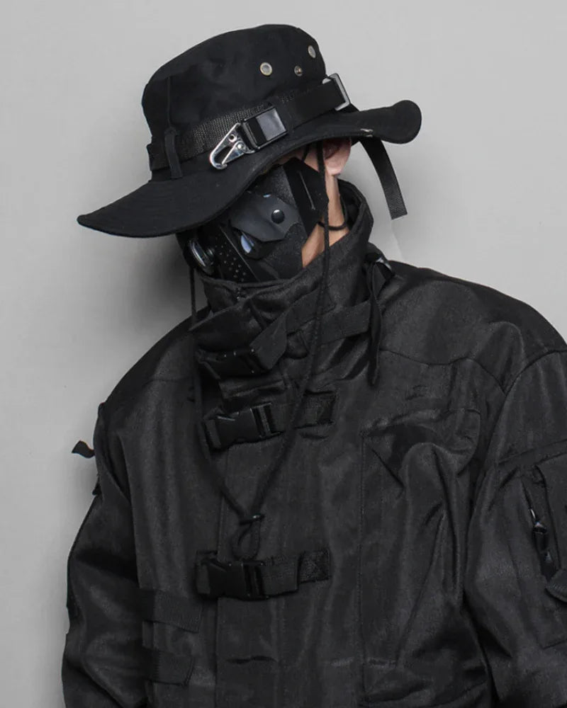 Avant-Garde Drawstring Bucket Hat - bucket hat - Sleek Drawstring Bucket Hat for Urban Styles