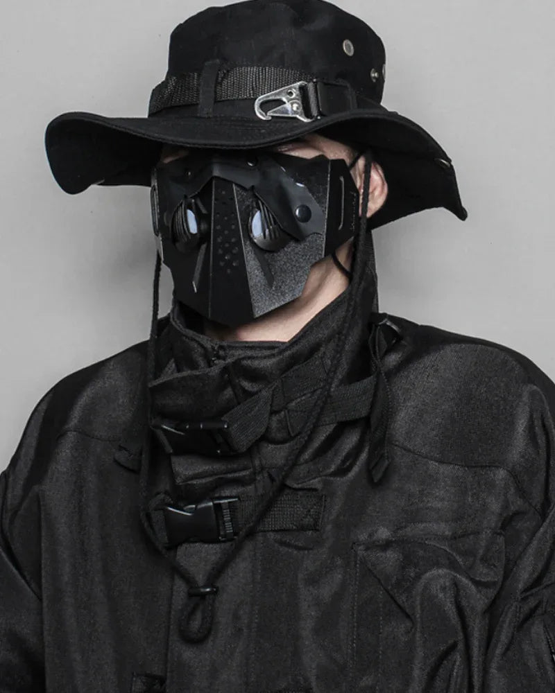 Avant-Garde Drawstring Bucket Hat -  protection from elements - Sleek Drawstring Bucket Hat for Urban Styles