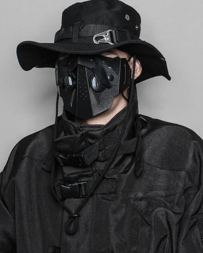 Avant-Garde Drawstring Bucket Hat -  protection from elements - Sleek Drawstring Bucket Hat for Urban Styles