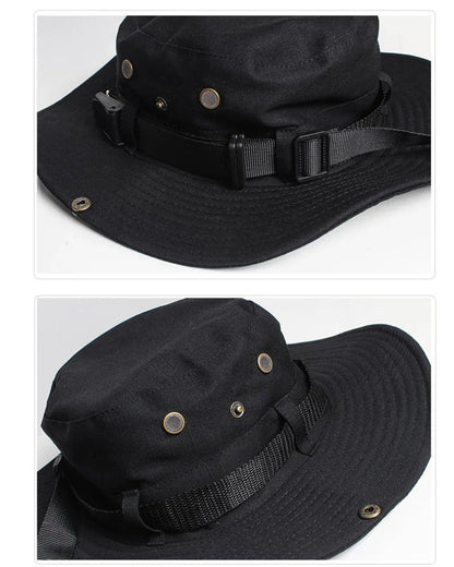 Avant-Garde Drawstring Bucket Hat -  urban wear - Sleek Drawstring Bucket Hat for Urban Styles