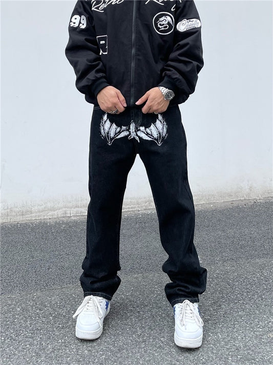 Baggy Jean Y2K - baggy jeans - Y2K Baggy Jeans with Unique Michael Myers Print