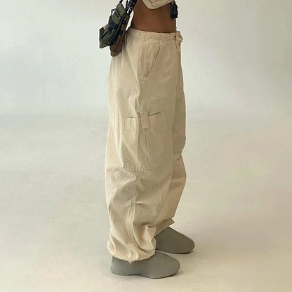 Beige parachute pants - lightweight cotton pants - Comfortable Beige Parachute Pants for All Styles