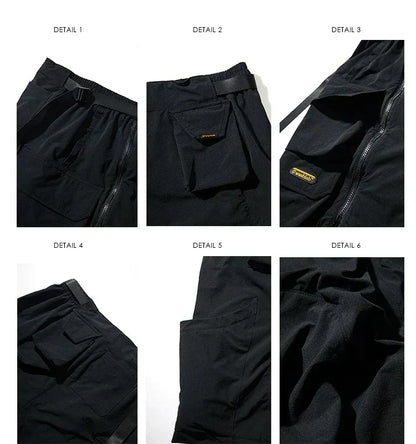 Stylish Black Cargo Shorts -  stylish shorts - Sleek Black Cargo Shorts with Ample Storage