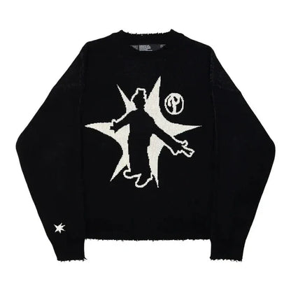 Black Knit - black knit - Black Knit Y2K Streetwear for Individual Style