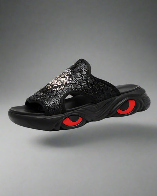 Chic Black Bullhead Slippers