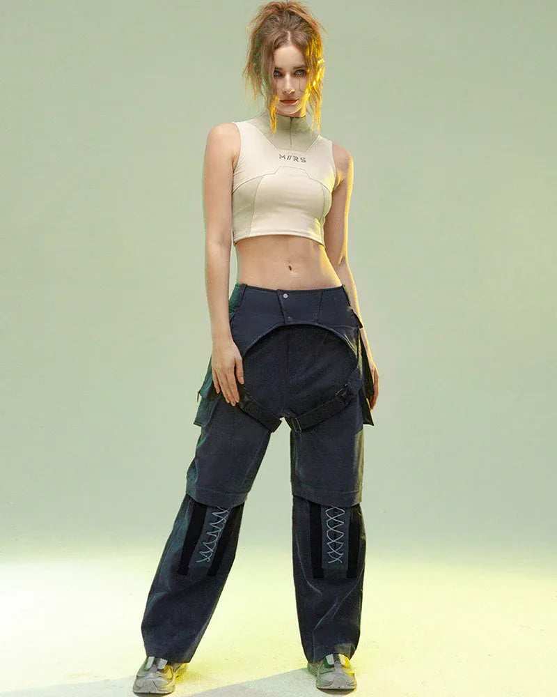 Blade Runner Style Detachable Trousers -  dark blue trousers - Detachable Blade Runner Style Trousers for Comfort