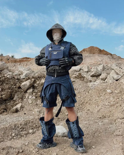 Blade Runner Style Detachable Trousers - futuristic cotton apparel - Detachable Blade Runner Style Trousers for Comfort