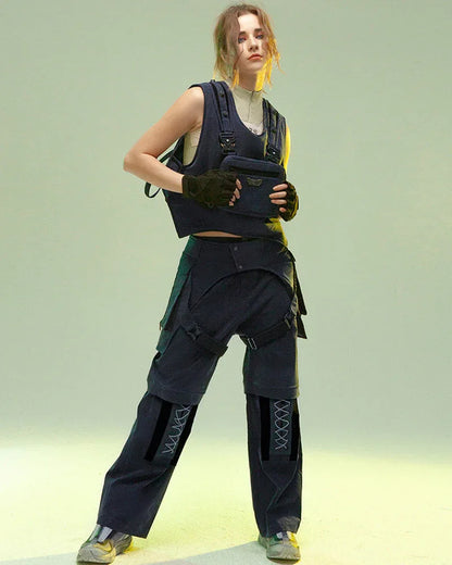 Blade Runner Style Detachable Trousers -  comfortable techwear fashion - Detachable Blade Runner Style Trousers for Comfort