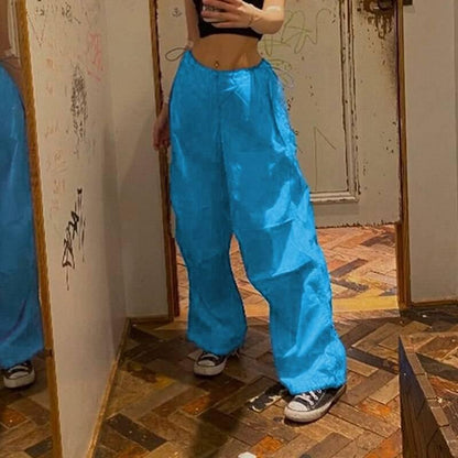 Blue track pants -  non-stretchable pants - Comfortable Blue Track Pants for Street Style
