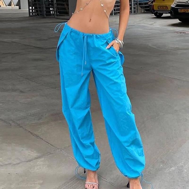 Blue track pants -  streetwear - Comfortable Blue Track Pants for Street Style