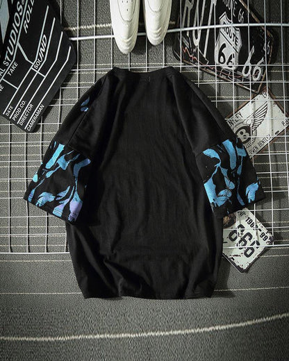Bold Butterfly Street Style Tee -  gothic fashion - Oversized Butterfly Print T-Shirt for Street Style