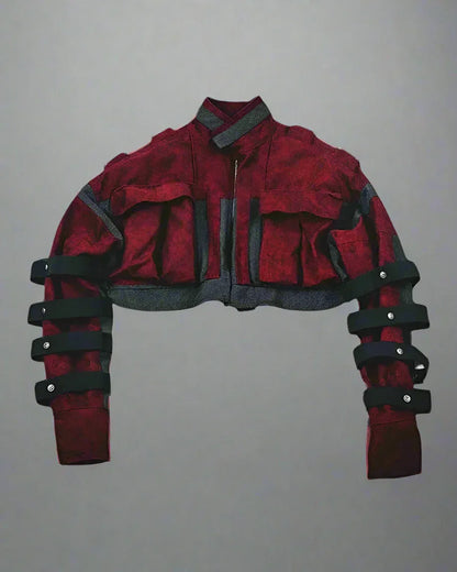 Bold Crimson Boxing Jacket - durable cotton jacket - Bold Crimson Boxing Jacket for Stylish Athletes