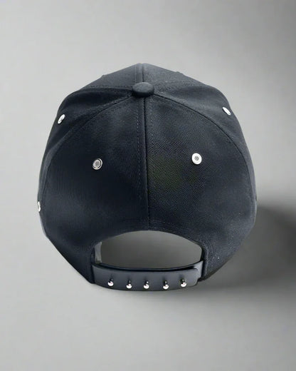 Bold Hollow Chain Black Cap -  street punk - Bold Hollow Chain Black Cap for Street Style