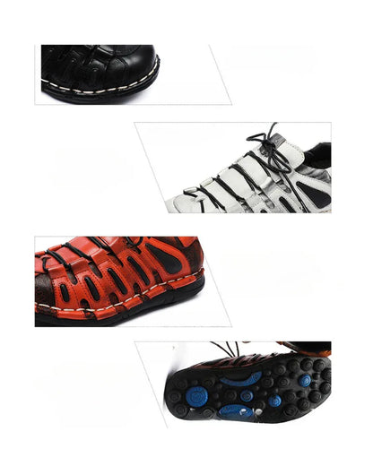 Bold Leather Biker Boots -  round-toe boots - Stylish Leather Biker Boots for Motorcycle Lovers