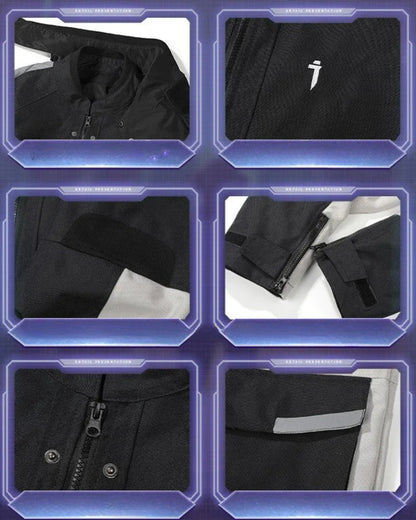 Boldly Stitched Outdoor Jacket - fashionable outdoor jacket - Stylish Outdoor Jacket with Contrast Stitching