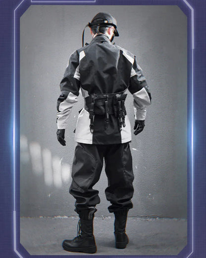 Boldly Stitched Outdoor Jacket -  streetwear - Stylish Outdoor Jacket with Contrast Stitching