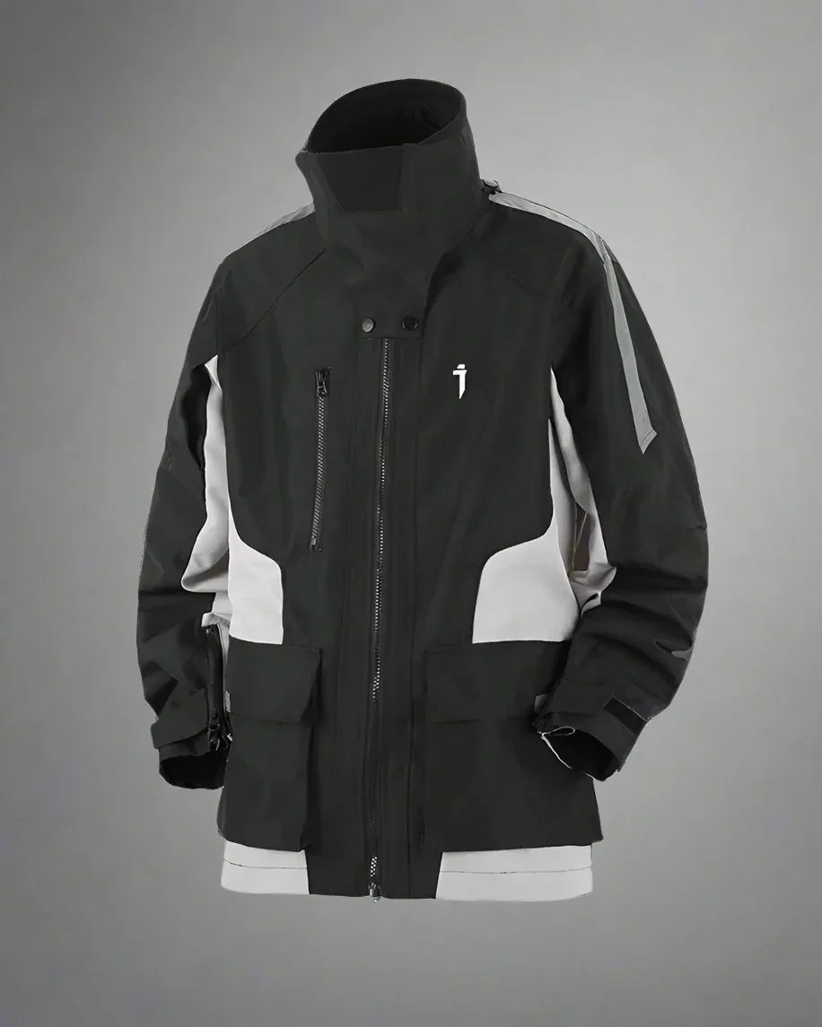 Boldly Stitched Outdoor Jacket -  techwear - Stylish Outdoor Jacket with Contrast Stitching
