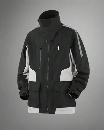 Boldly Stitched Outdoor Jacket -  techwear - Stylish Outdoor Jacket with Contrast Stitching