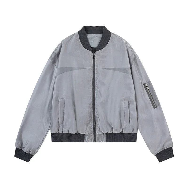 Bomber Streetwear - bomber - Y2K Style Bomber Streetwear Jacket
