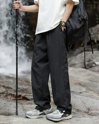 Breezy Pleated Hiking Trousers - breathable hiking pants - Cool Breezy Pleated Hiking Trousers for Comfort