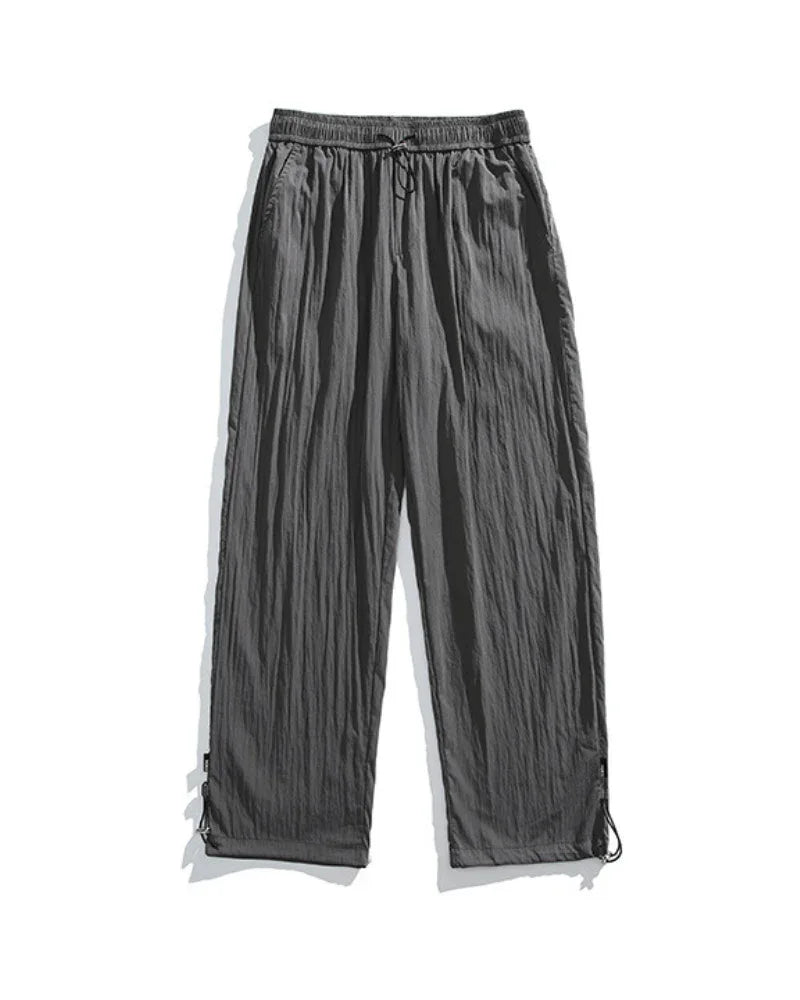 Breezy Pleated Hiking Trousers -  ice silk - Cool Breezy Pleated Hiking Trousers for Comfort