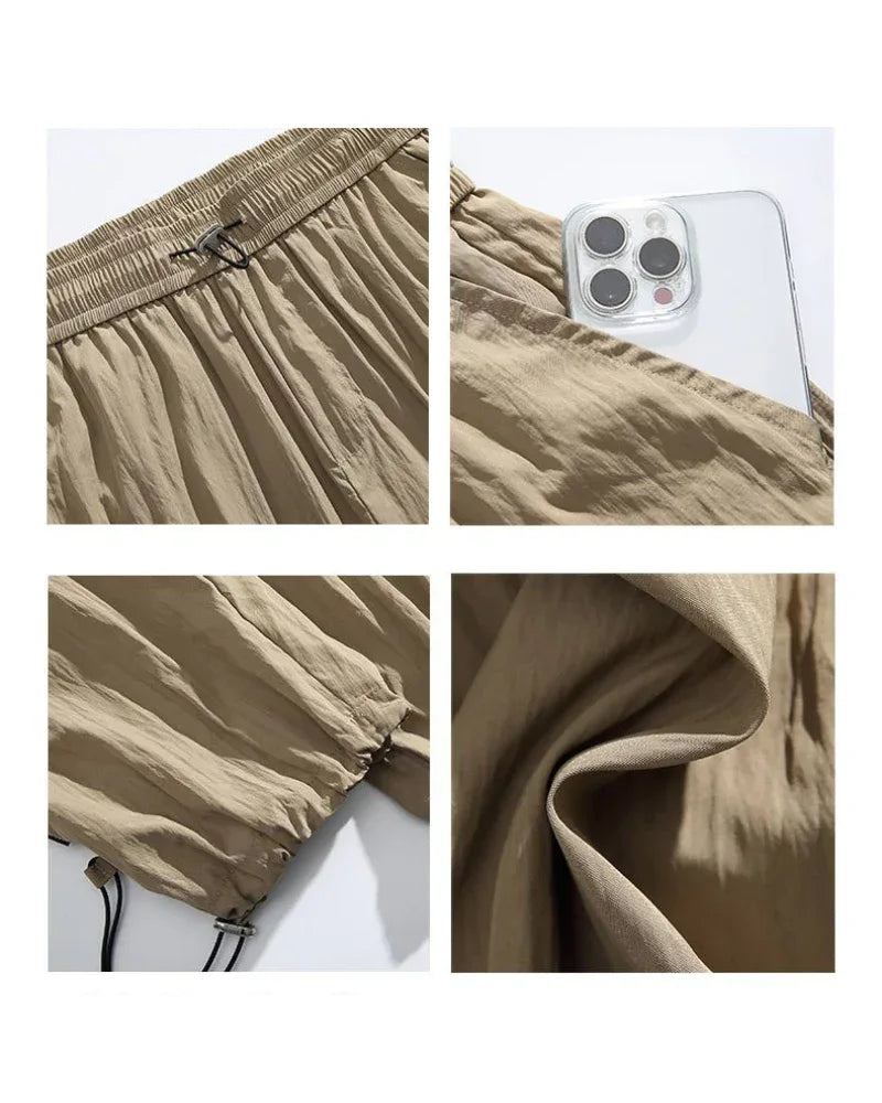 Breezy Pleated Hiking Trousers -  water-repellent trousers - Cool Breezy Pleated Hiking Trousers for Comfort