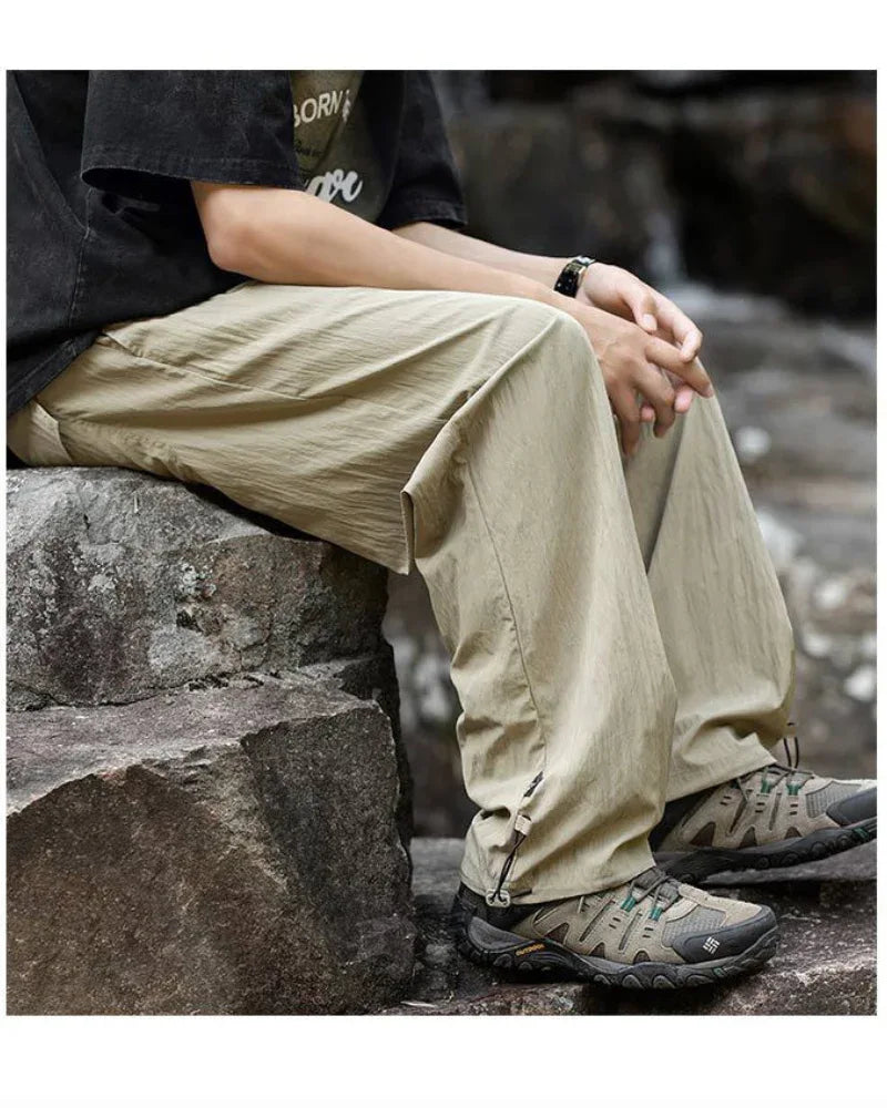 Breezy Pleated Hiking Trousers -  water-repellent trousers - Cool Breezy Pleated Hiking Trousers for Comfort