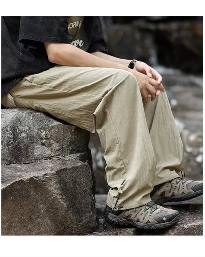 Breezy Pleated Hiking Trousers -  water-repellent trousers - Cool Breezy Pleated Hiking Trousers for Comfort