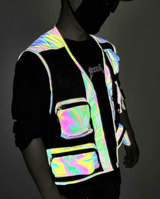 Bright Reflective Utility Vest - reflective vest - Reflective Utility Vest for Stylish Streetwear