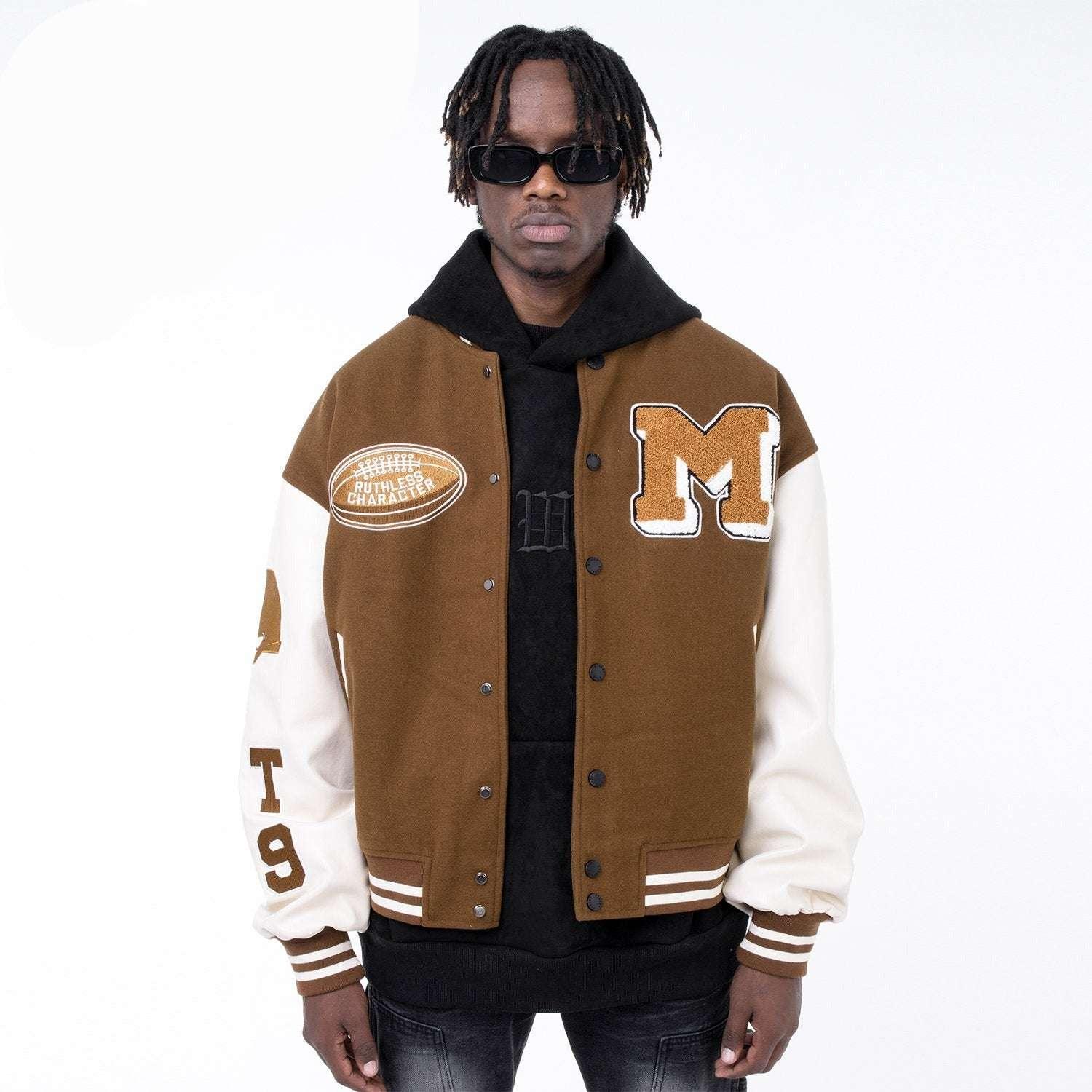 Brown varsity jacket - brown jacket - Stylish Brown Varsity Jacket for Casual Looks