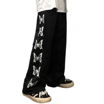 Butterfly Jogging -  casual streetwear - Stylish Butterfly Pattern Jogging Pants for All