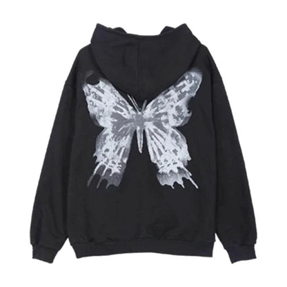 Butterfly Sweatshirt - butterfly sweatshirt - Y2K Butterfly Zipped Sweatshirt for Comfortable Style