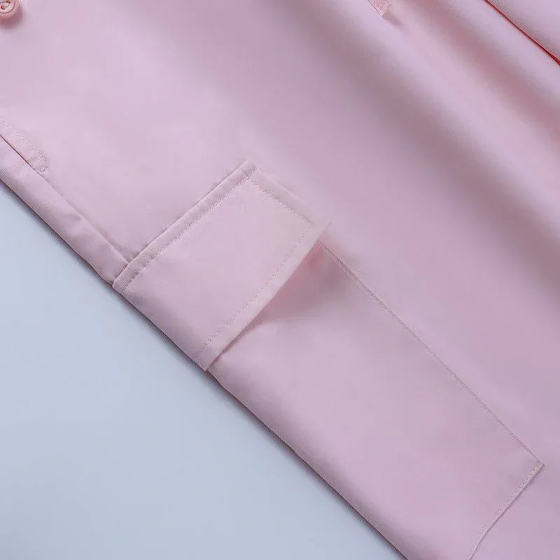 Cargo parachute pink -  pink pants - Pink Cargo Parachute Pants for Trendy Style