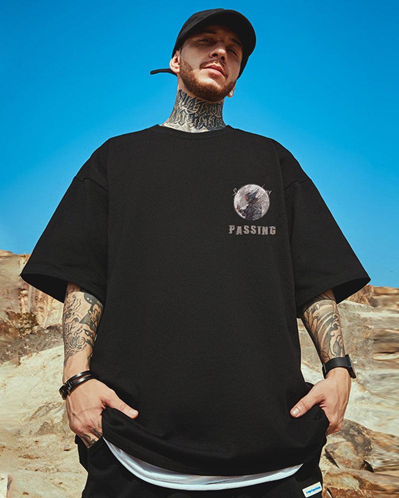 Celestial Comfort Oversized Shirt -  graphic design shirt - Oversized Urban Graphic T-Shirt for Everyday Wear
