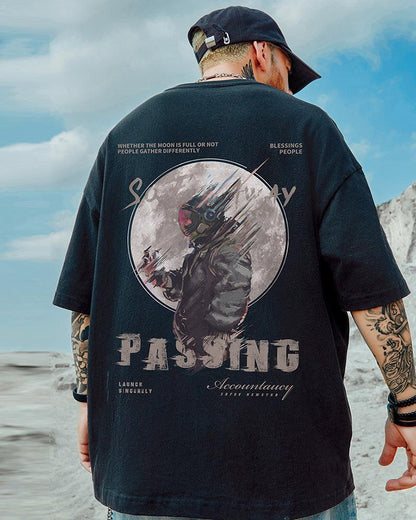 Celestial Comfort Oversized Shirt -  streetwear - Oversized Urban Graphic T-Shirt for Everyday Wear
