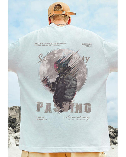 Celestial Comfort Oversized Shirt - urban-inspired t-shirt - Oversized Urban Graphic T-Shirt for Everyday Wear