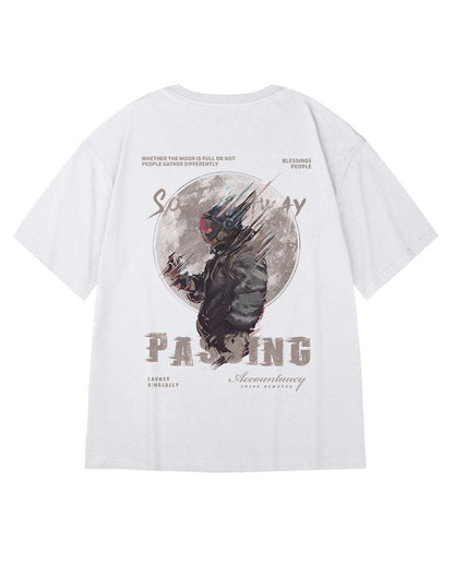 Celestial Comfort Oversized Shirt -  urban style - Oversized Urban Graphic T-Shirt for Everyday Wear