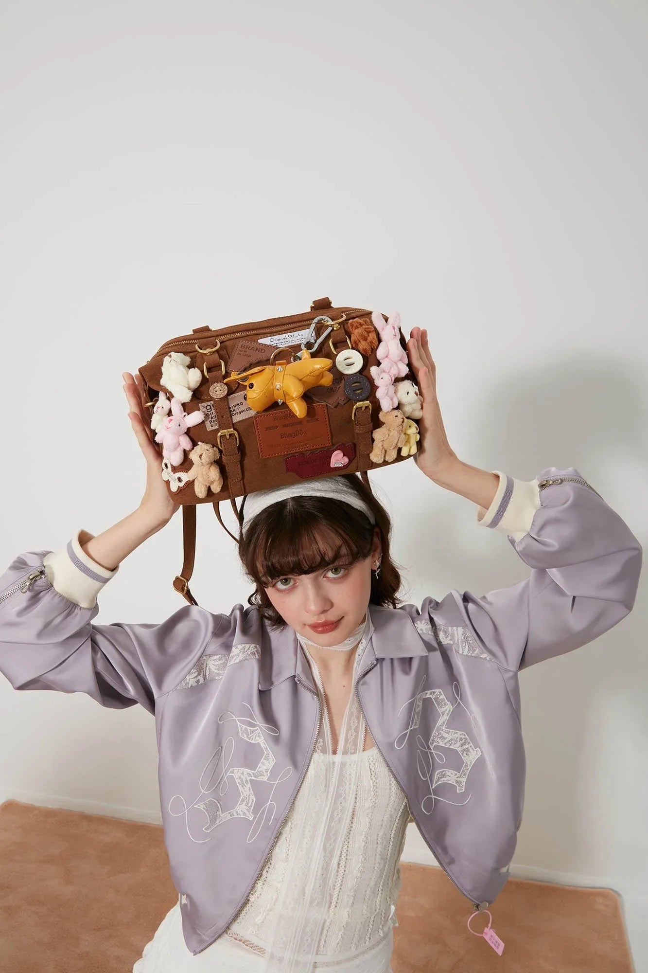 Charming Animal Shoulder Bag - maximalist shoulder bag - Plush Animal Shoulder Bag with Versatile Style