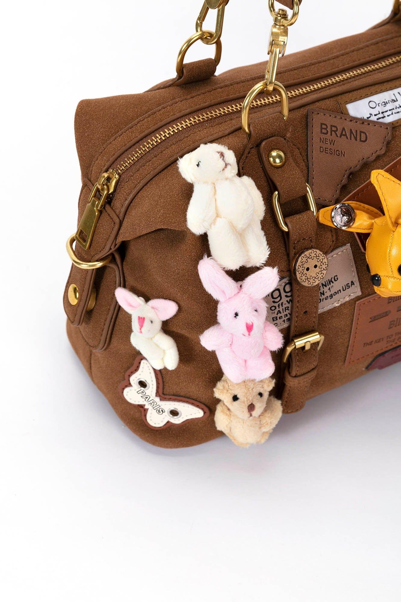 Charming Animal Shoulder Bag -  plush bag - Plush Animal Shoulder Bag with Versatile Style