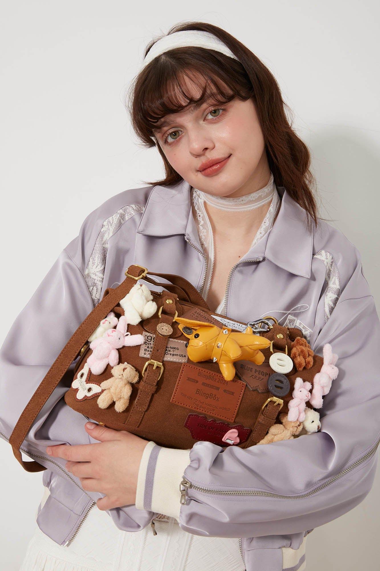 Charming Animal Shoulder Bag -  plush bag - Plush Animal Shoulder Bag with Versatile Style