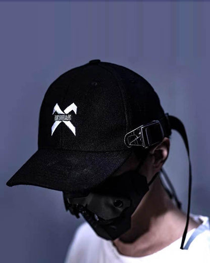 Charming Buckled Sleep Cap -  black cap - Comfortable Black Sleep Cap with Buckle