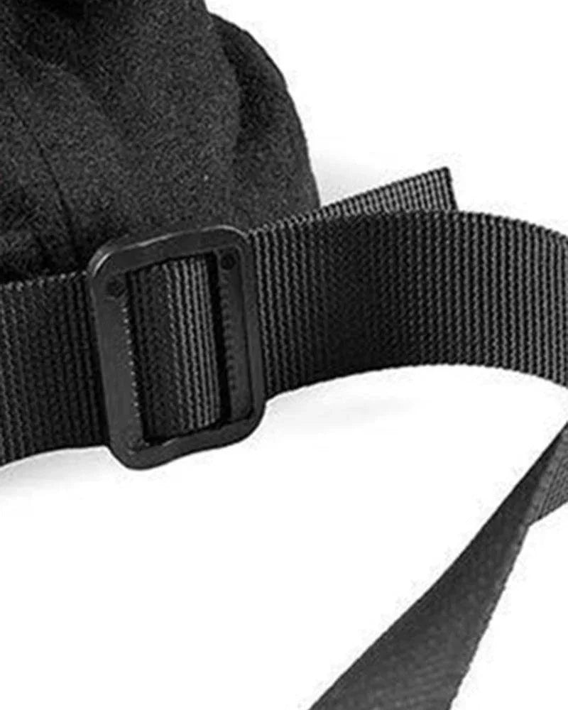 Charming Buckled Sleep Cap -  stylish headwear - Comfortable Black Sleep Cap with Buckle